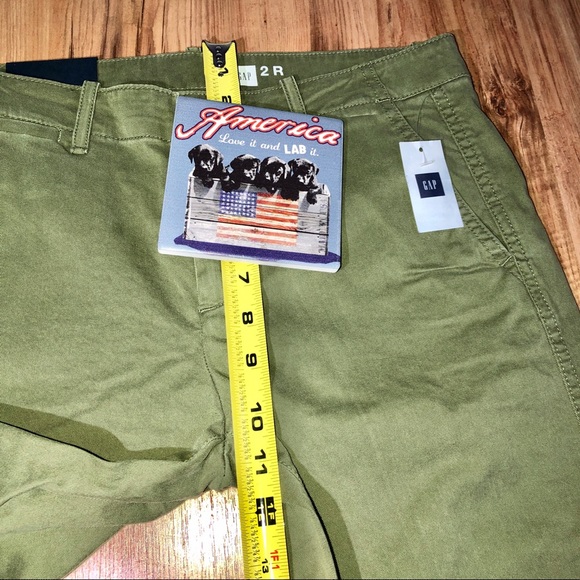NEW GAP Pants MID RISE STRETCH Green Waist 30 Size 2 Women’s - Picture 11 of 16
